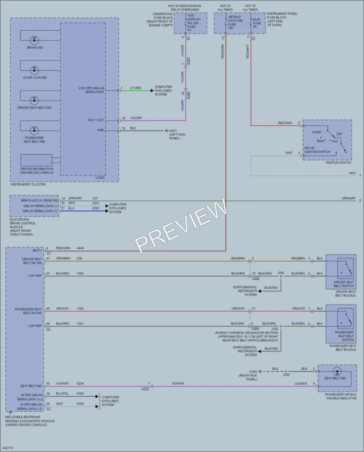 2015 Chevrolet CapricePPV Warning Systems wiring diagram preview