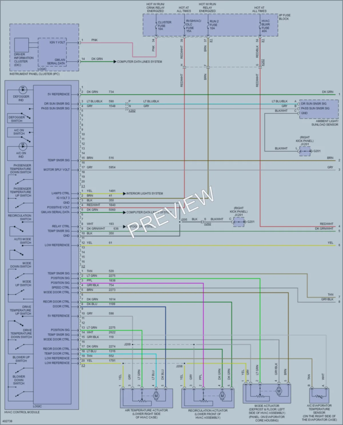 2015 Chevrolet CaptivaSport Air Conditioning wiring diagram preview