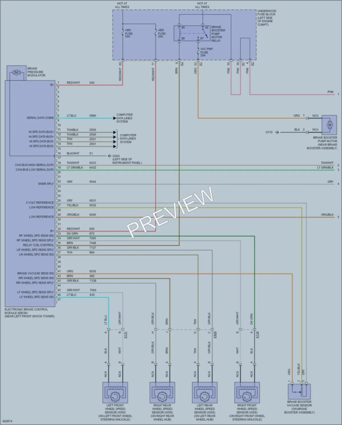 2015 Chevrolet CaptivaSport Anti Lock Brakes wiring diagram preview
