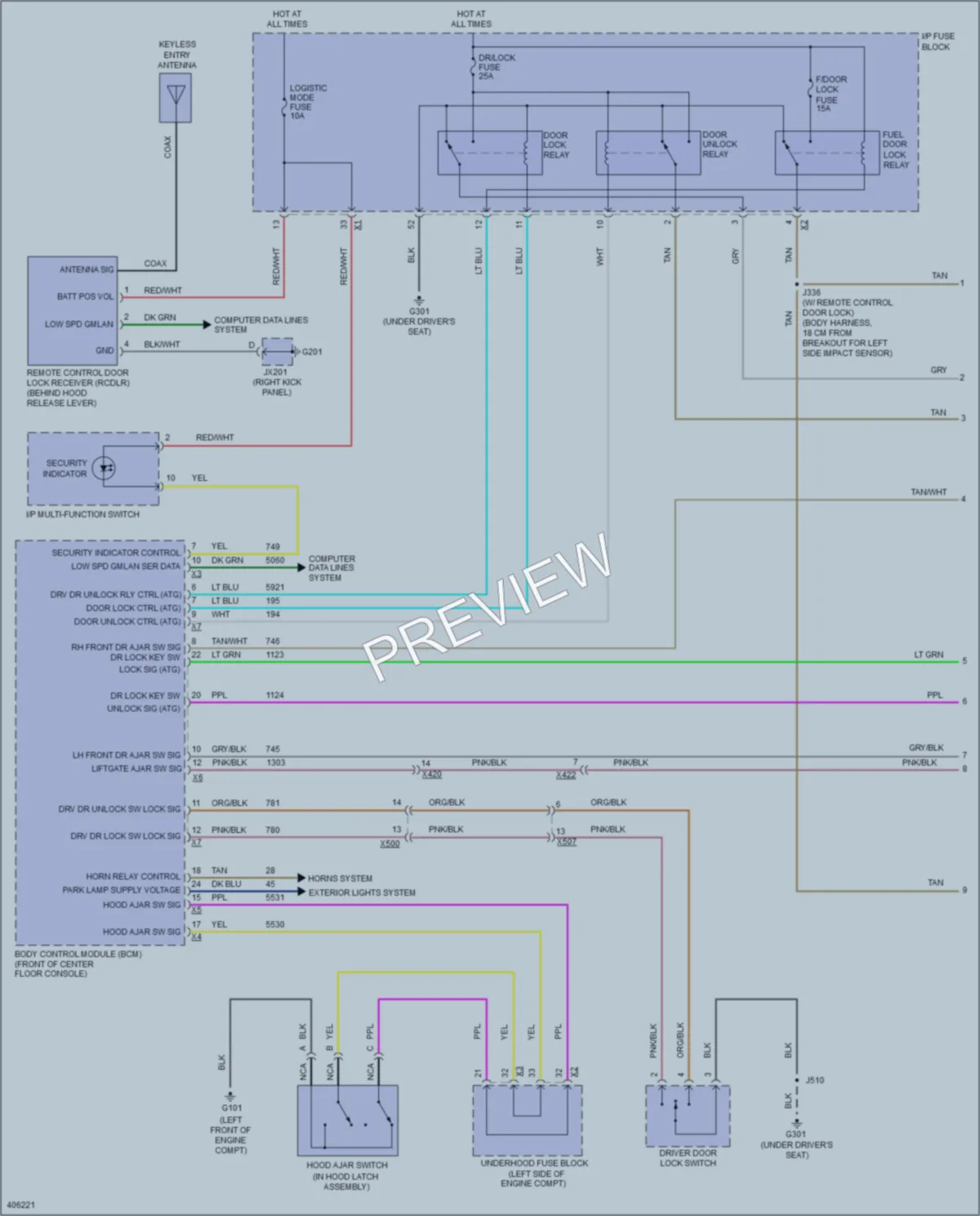 2015 Chevrolet CaptivaSport Anti Theft wiring diagram preview