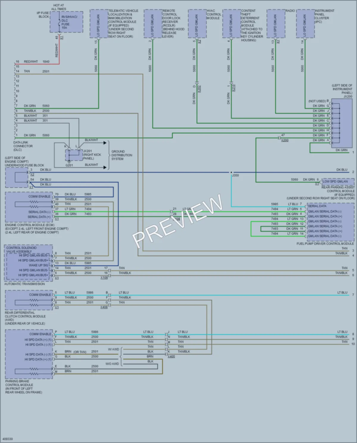 2015 Chevrolet CaptivaSport Computer Data Lines wiring diagram preview