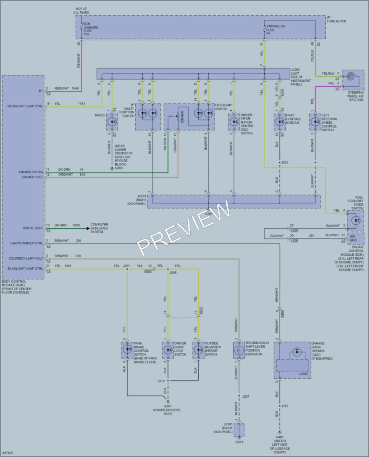 2015 Chevrolet CaptivaSport Interior Lights wiring diagram preview