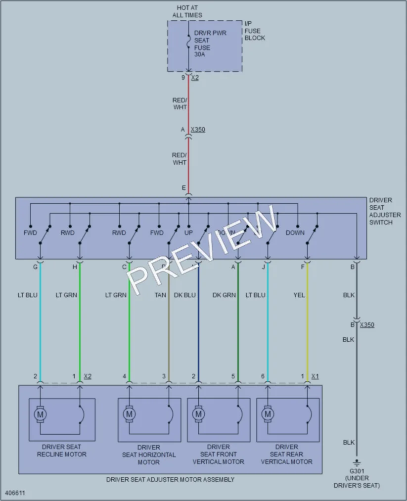 2015 Chevrolet CaptivaSport Power Seats wiring diagram preview
