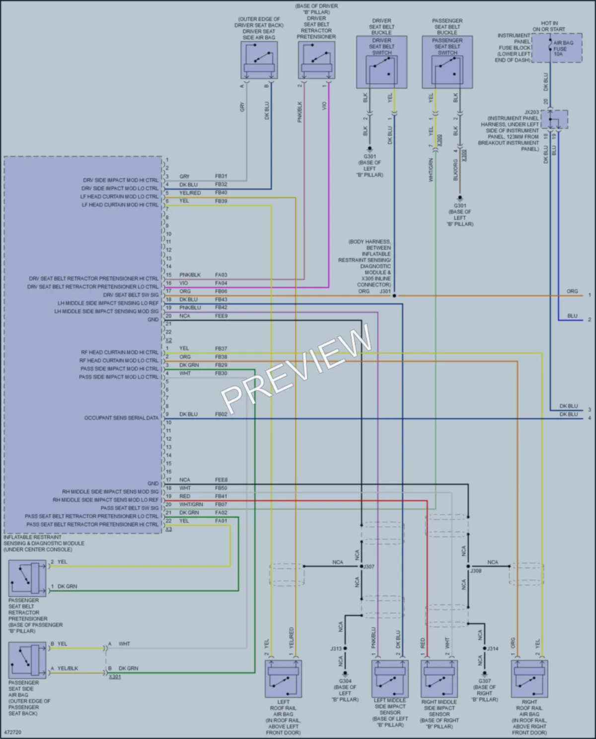 2015 Chevrolet CityExpress Supplemental Restraints wiring diagram preview