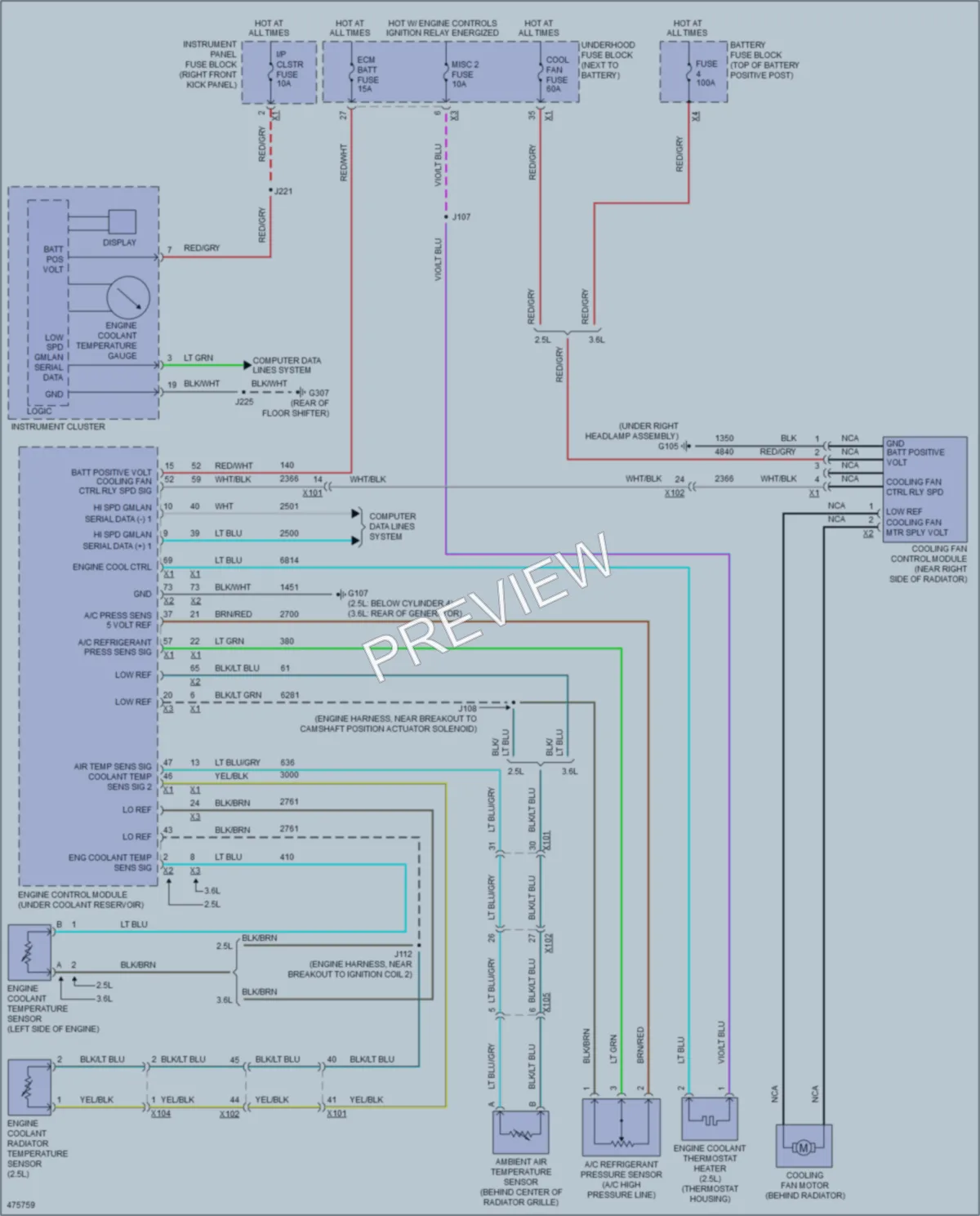 2015 Chevrolet Colorado Cooling Fan wiring diagram preview