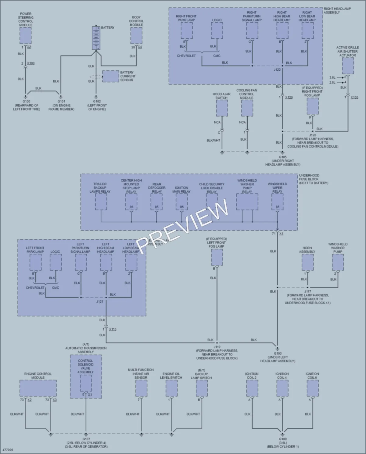 2015 Chevrolet Colorado Ground Distribution wiring diagram preview