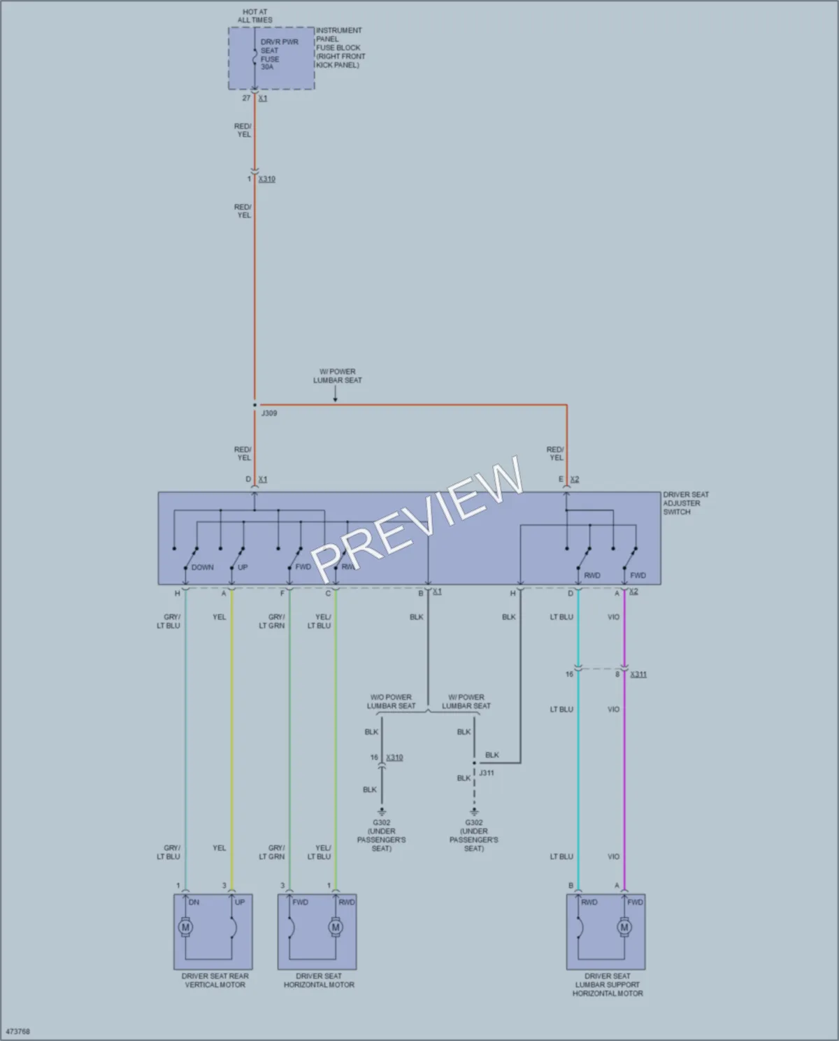 2015 Chevrolet Colorado Power Seats wiring diagram preview