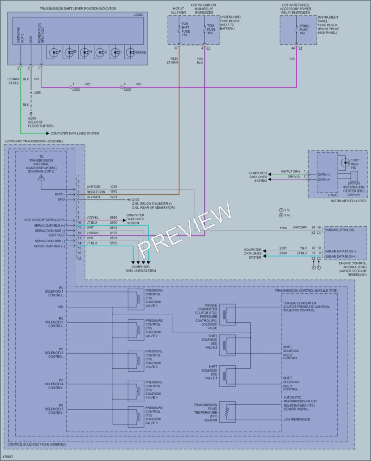2015 Chevrolet Colorado Transmission wiring diagram preview