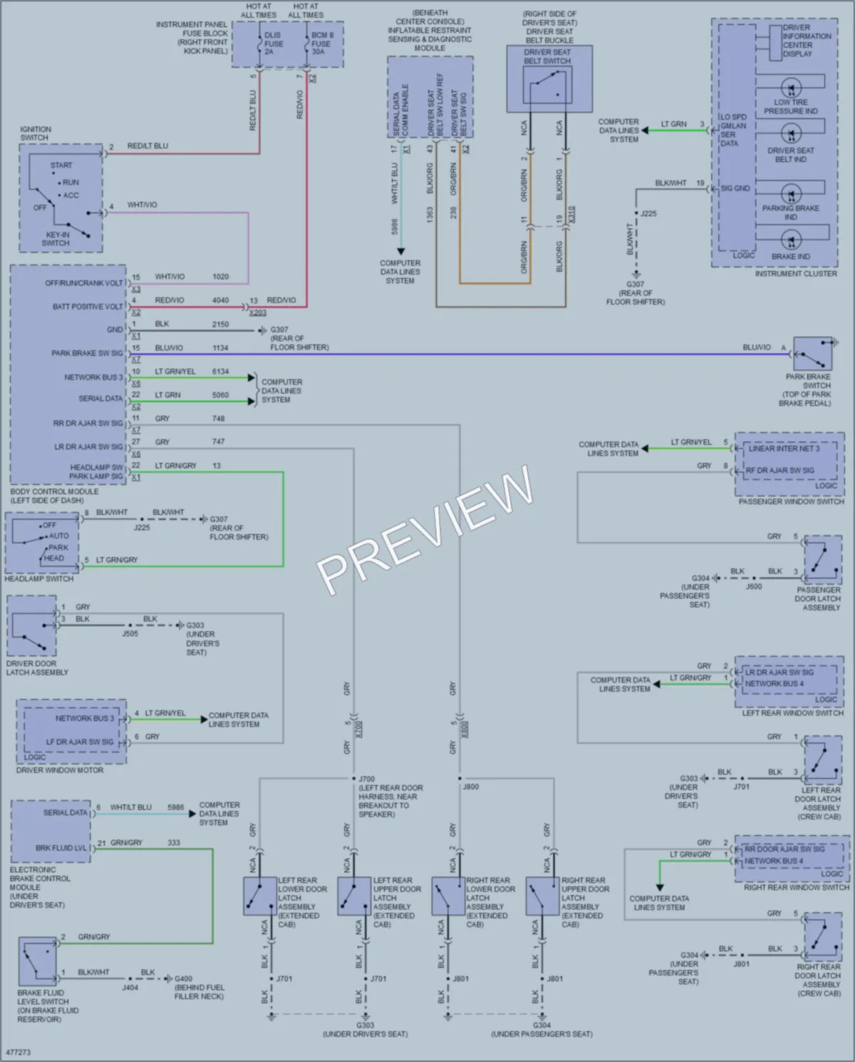 2015 Chevrolet Colorado Warning Systems wiring diagram preview
