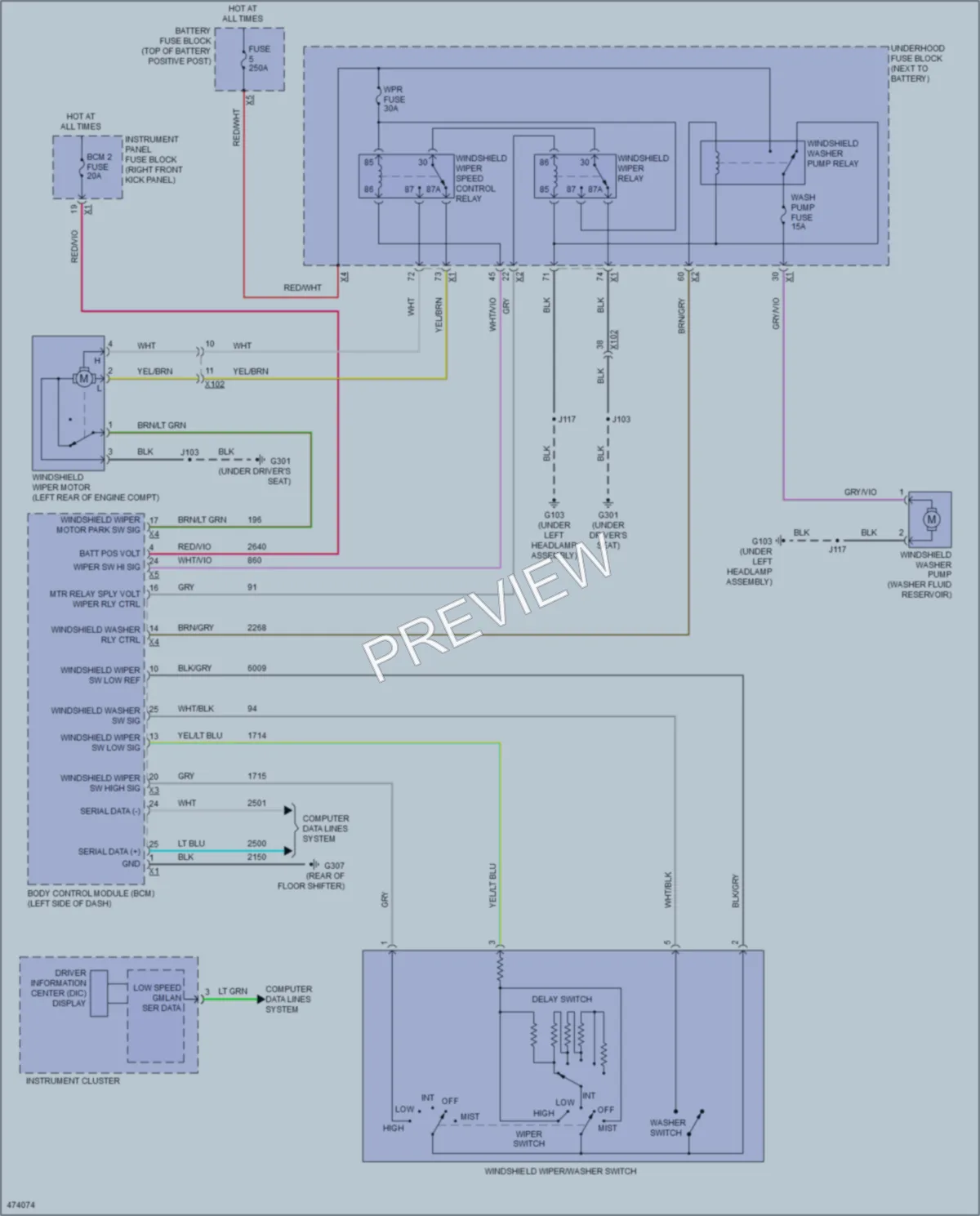 2015 Chevrolet Colorado Wiper Washer wiring diagram preview