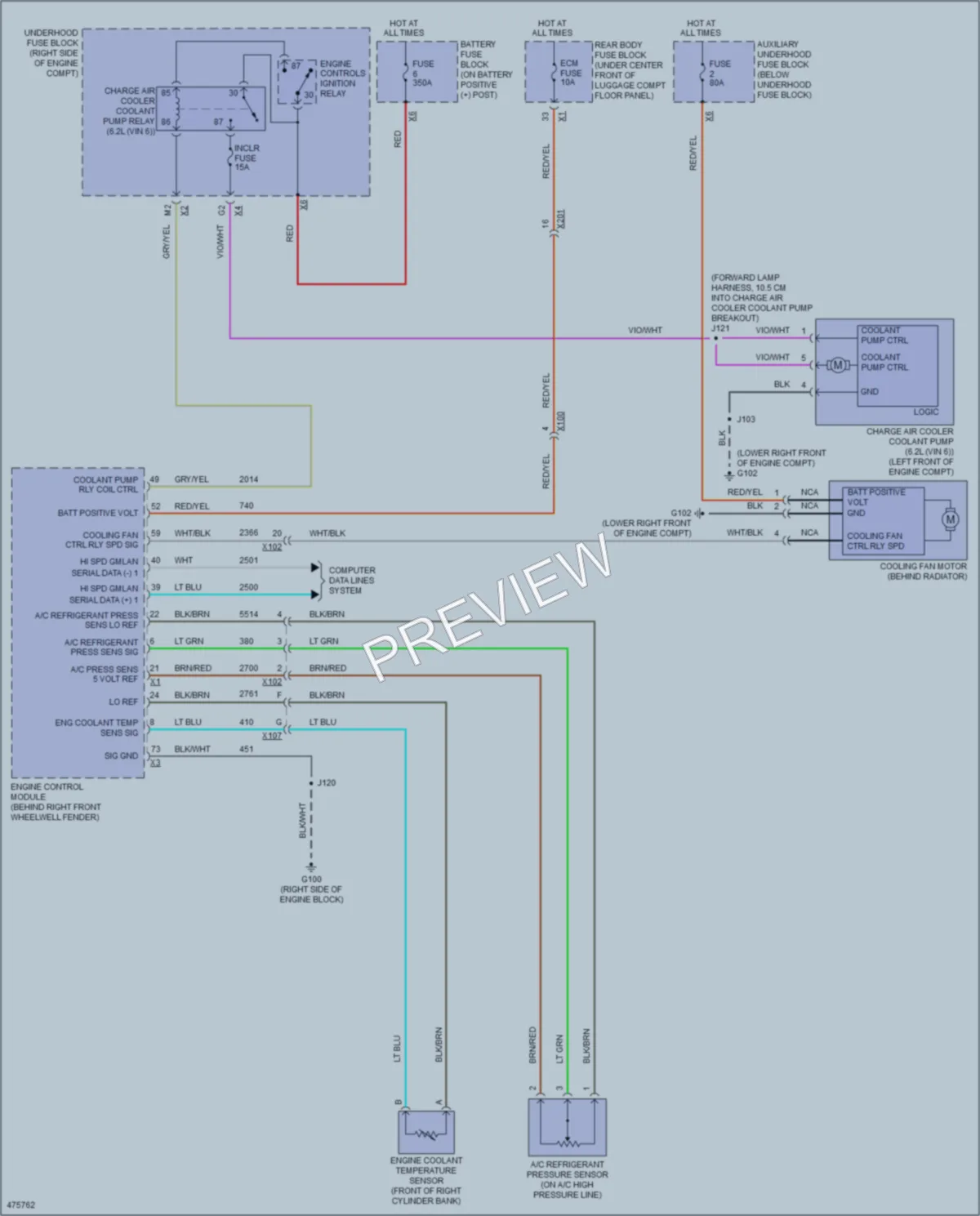 2015 Chevrolet CorvetteStingray Cooling Fan wiring diagram preview