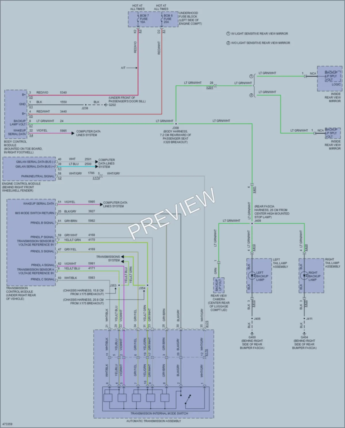 2015 Chevrolet CorvetteStingray Exterior Lights wiring diagram preview