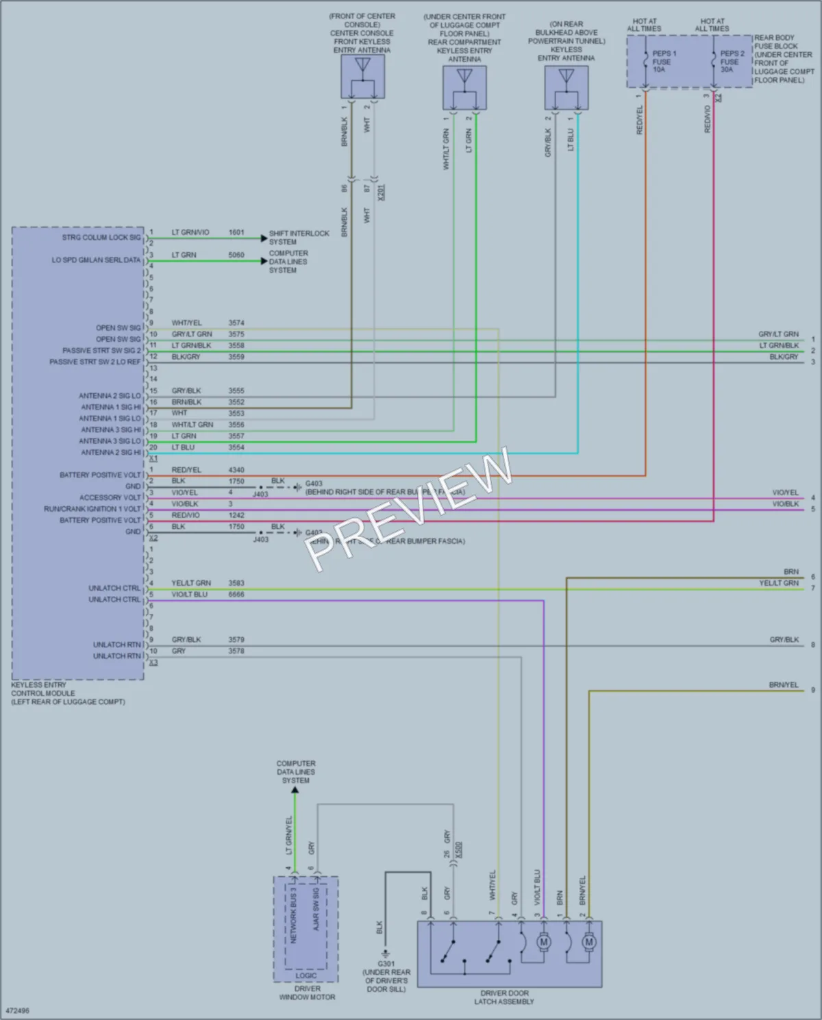 2015 Chevrolet CorvetteStingray Power Door Locks wiring diagram preview