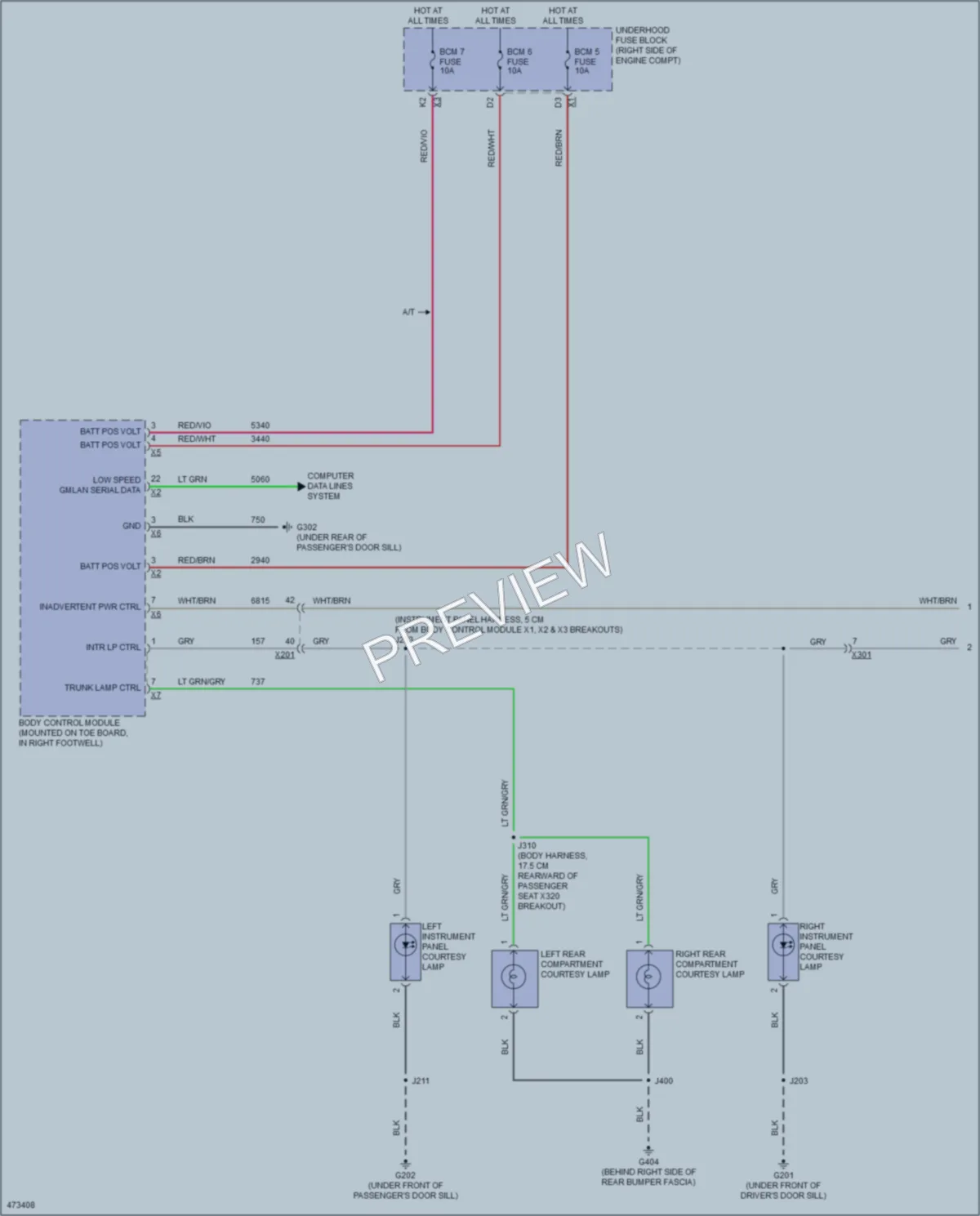 2015 Chevrolet CorvetteZ06 Interior Lights wiring diagram preview