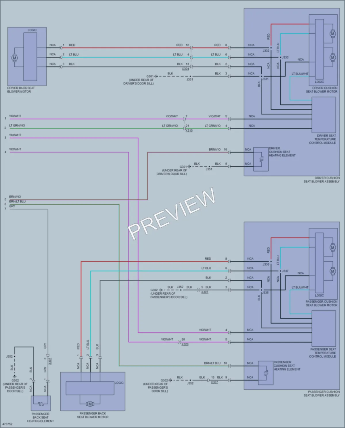 2015 Chevrolet CorvetteZ06 Power Seats wiring diagram preview