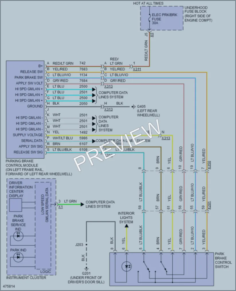 2015 Chevrolet CorvetteZ06 Shift Interlock wiring diagram preview