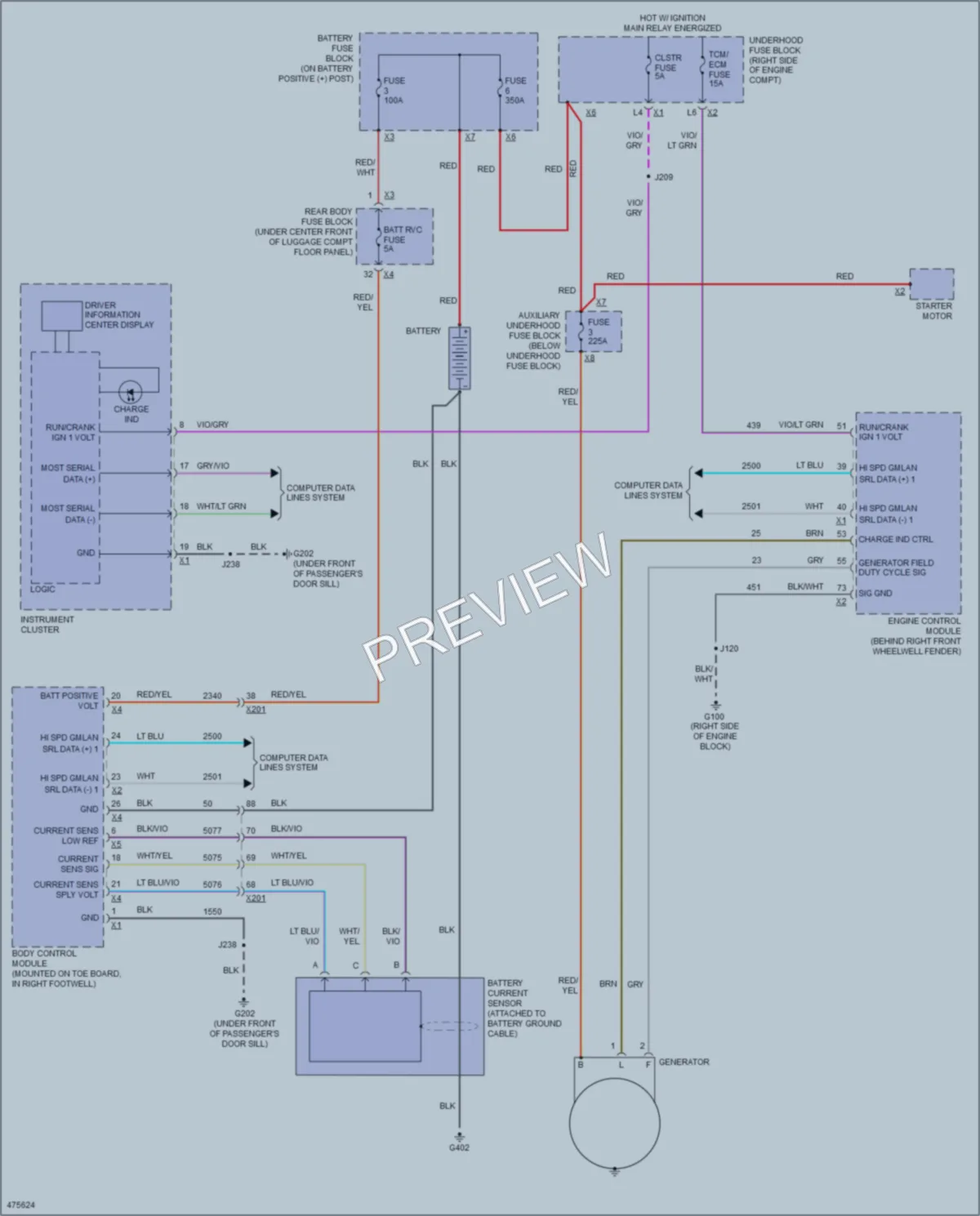 2015 Chevrolet CorvetteZ06 Starting Charging wiring diagram preview