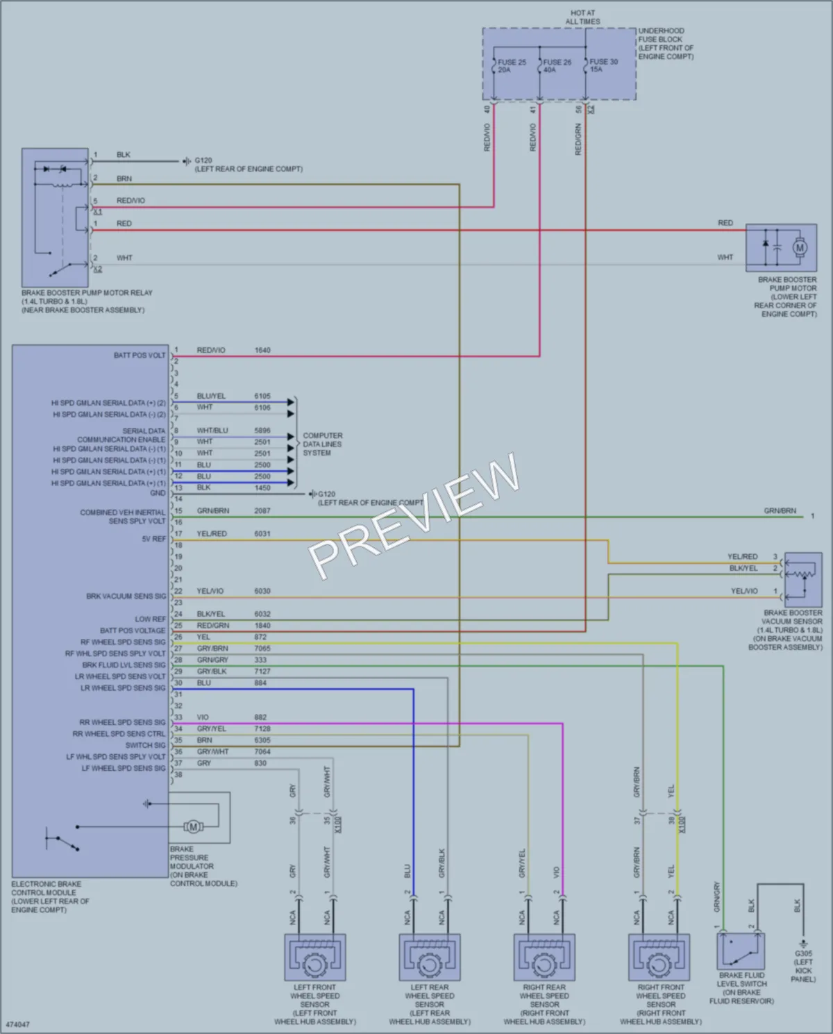 2015 Chevrolet Cruze Anti Lock Brakes wiring diagram preview