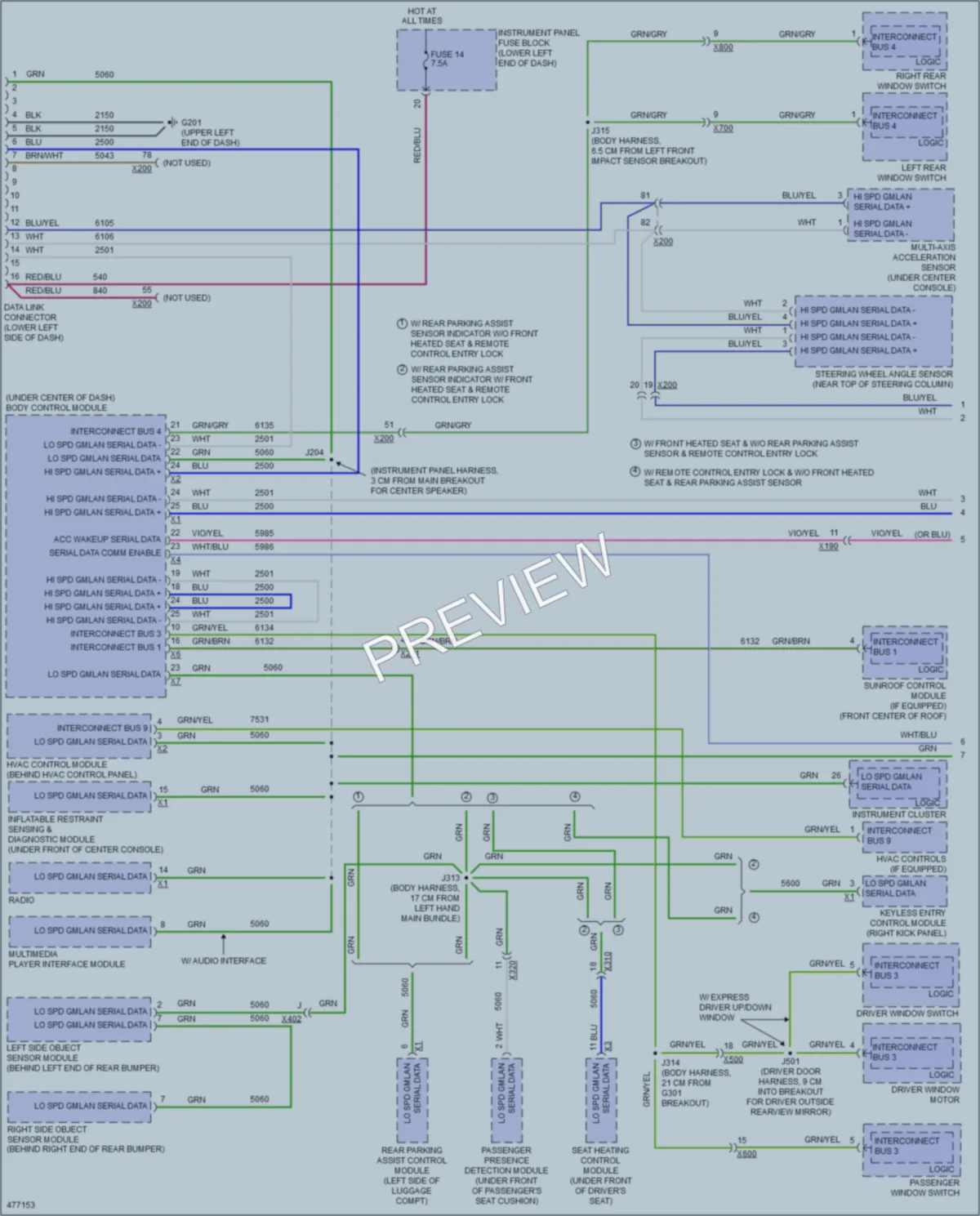 2015 Chevrolet Cruze Computer Data Lines wiring diagram preview