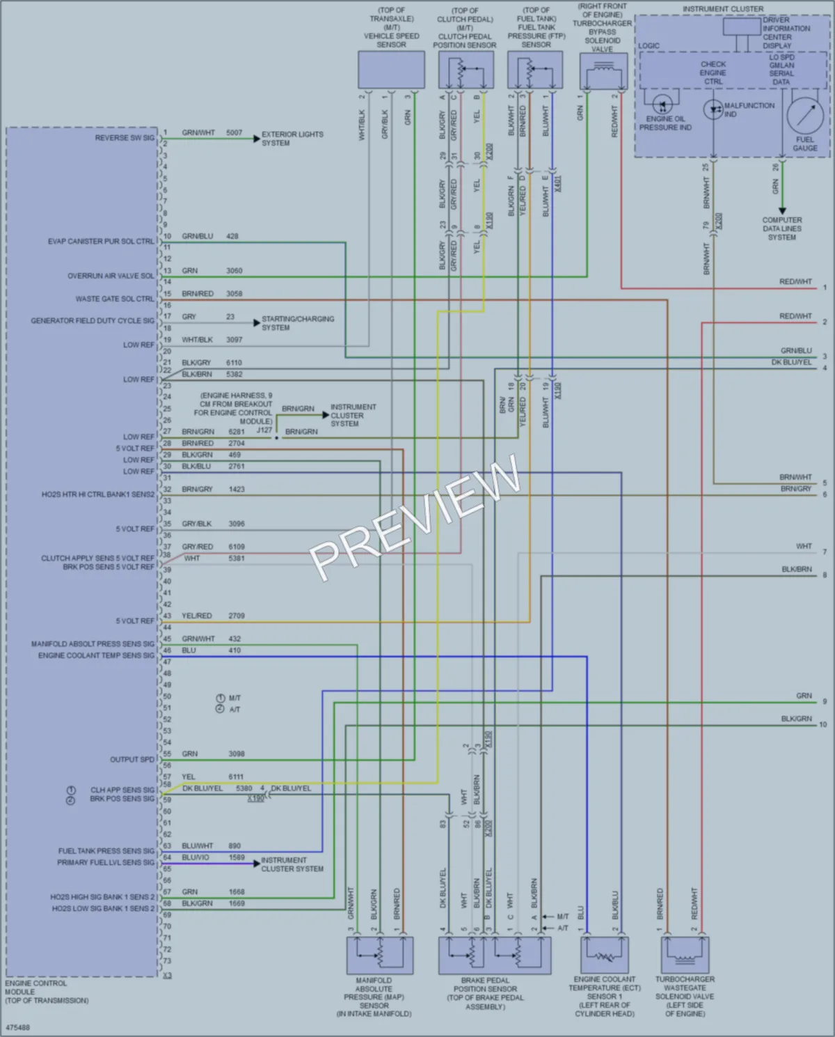 2015 Chevrolet Cruze Engine Performance wiring diagram preview