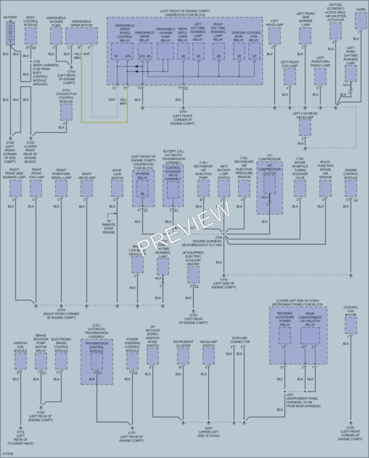 2015 Chevrolet Cruze Ground Distribution wiring diagram preview