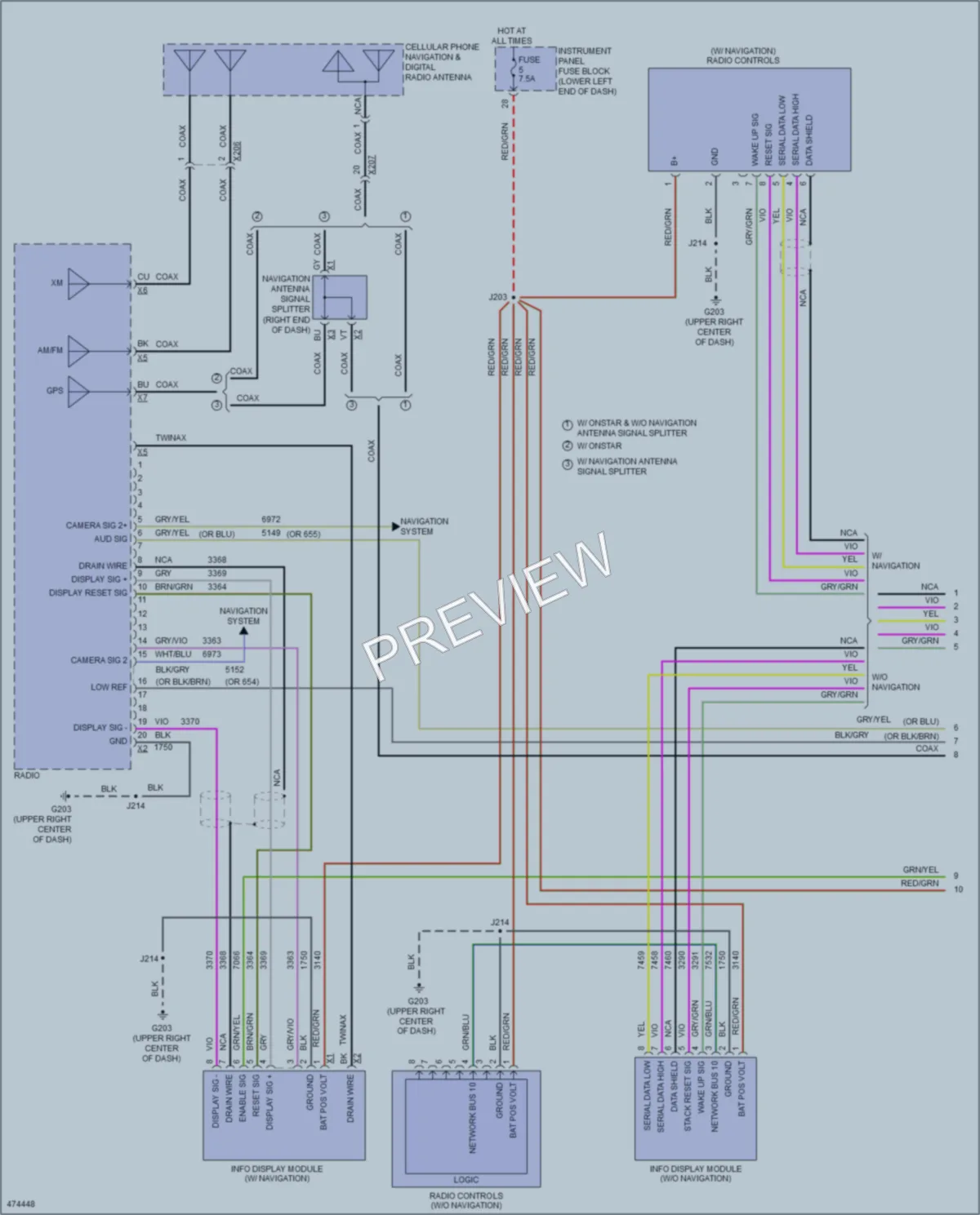 2015 Chevrolet Cruze Radio wiring diagram preview