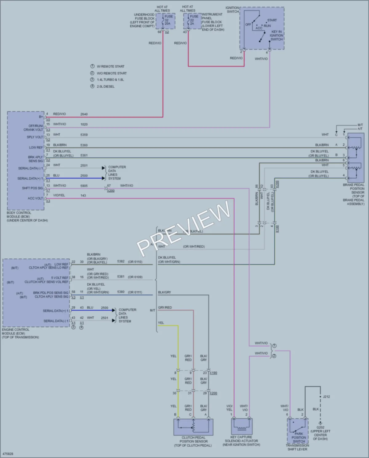 2015 Chevrolet Cruze Shift Interlock wiring diagram preview