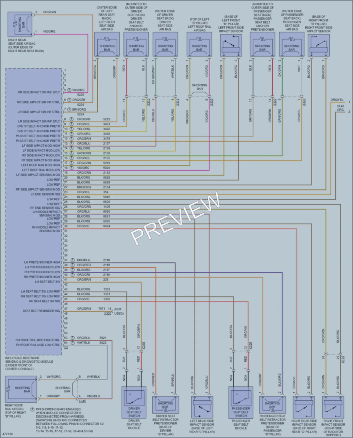 2015 Chevrolet Cruze Supplemental Restraints wiring diagram preview