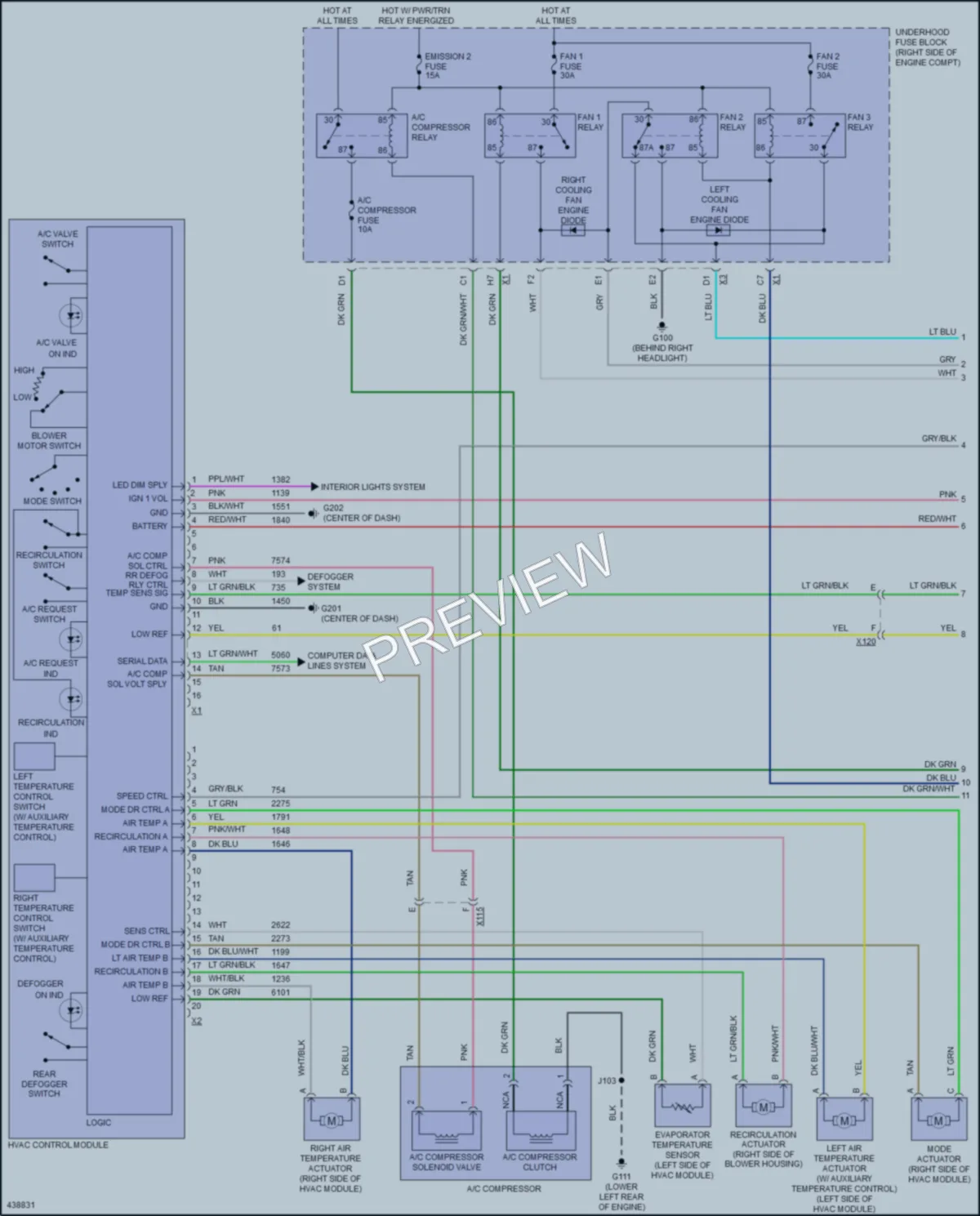 2015 Chevrolet ImpalaLimited Air Conditioning wiring diagram preview