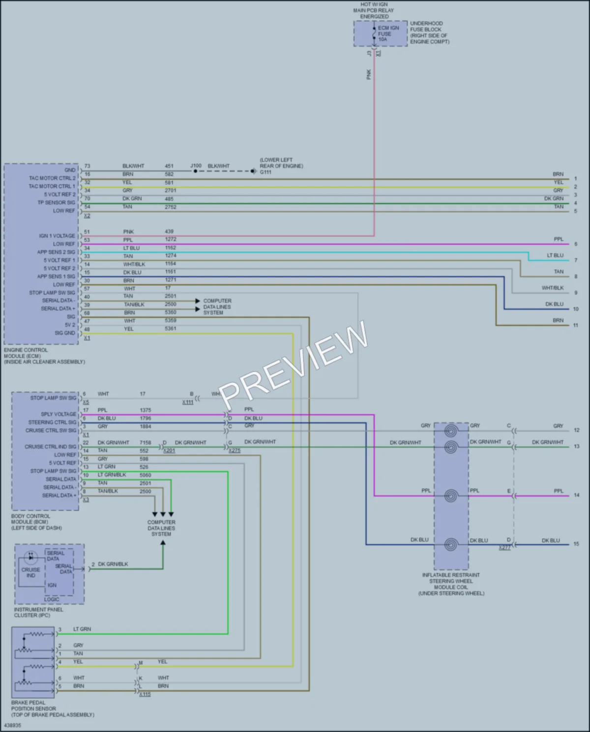 2015 Chevrolet ImpalaLimited Cruise Control wiring diagram preview