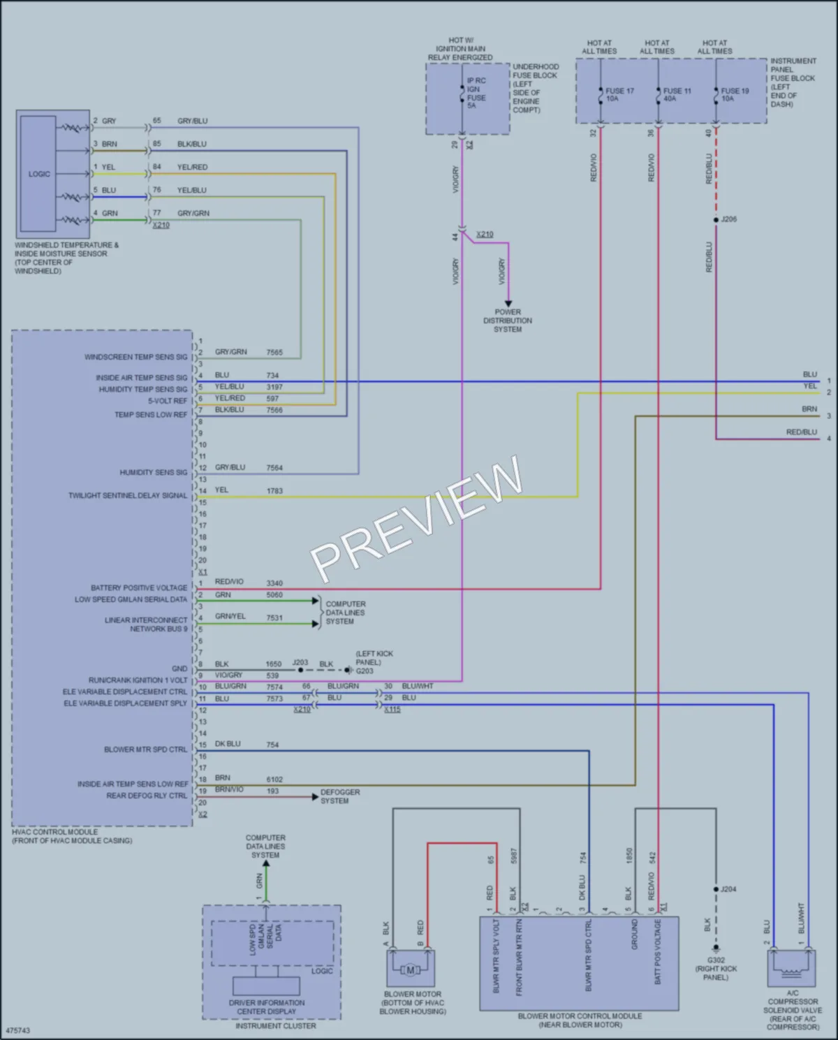 2015 Chevrolet Malibu Air Conditioning wiring diagram preview