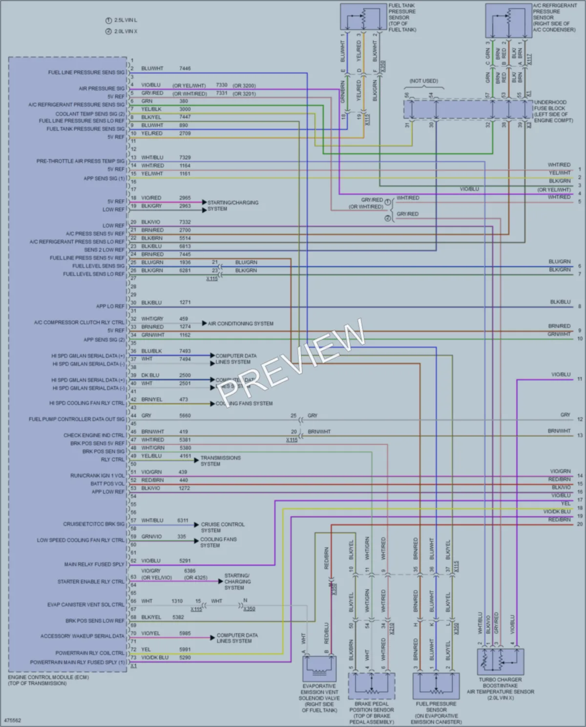 2015 Chevrolet Malibu Engine Performance wiring diagram preview