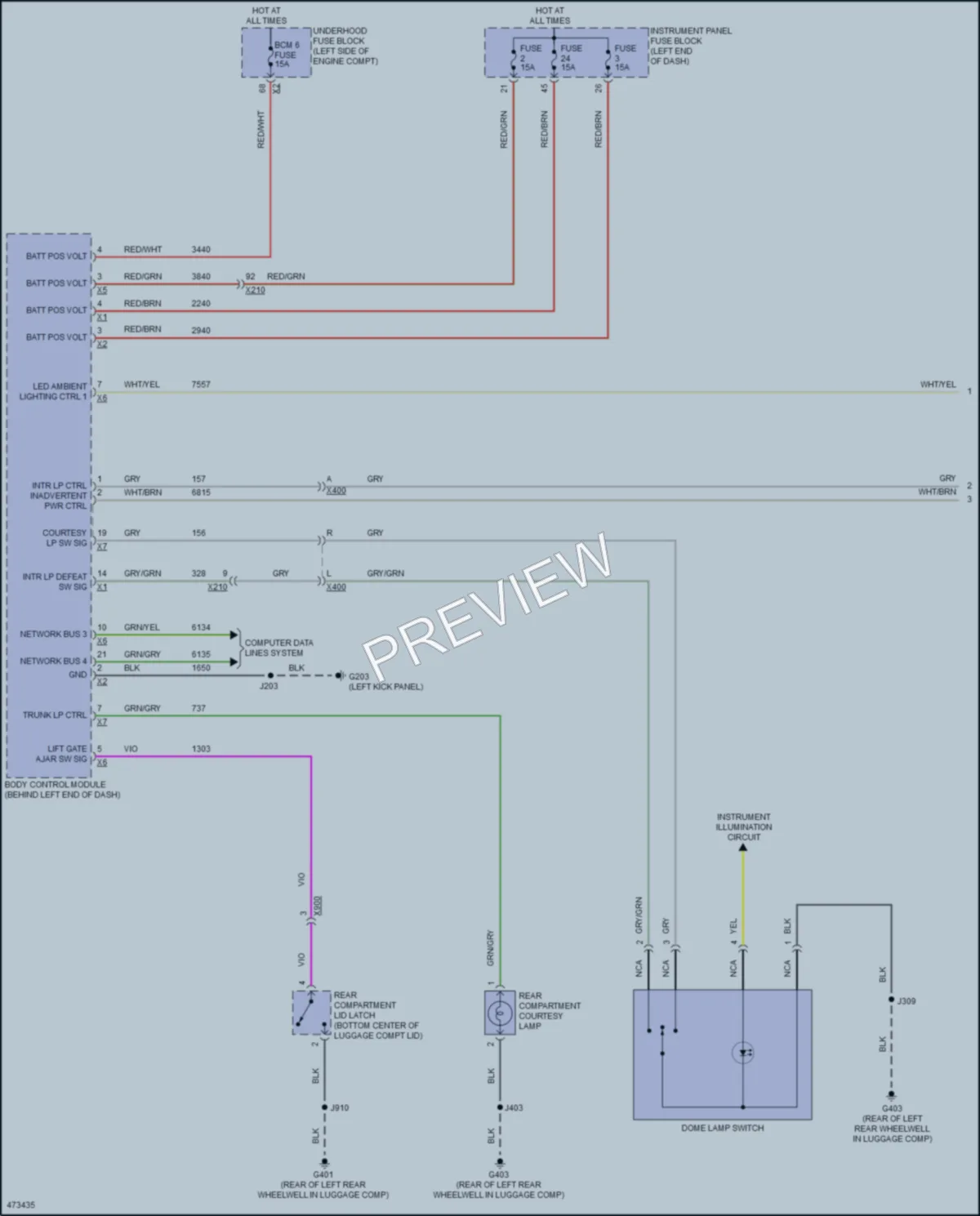 2015 Chevrolet Malibu Interior Lights wiring diagram preview