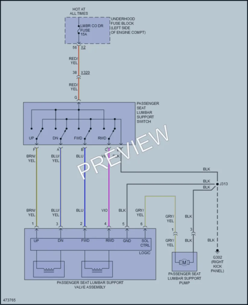 2015 Chevrolet Malibu Power Seats wiring diagram preview