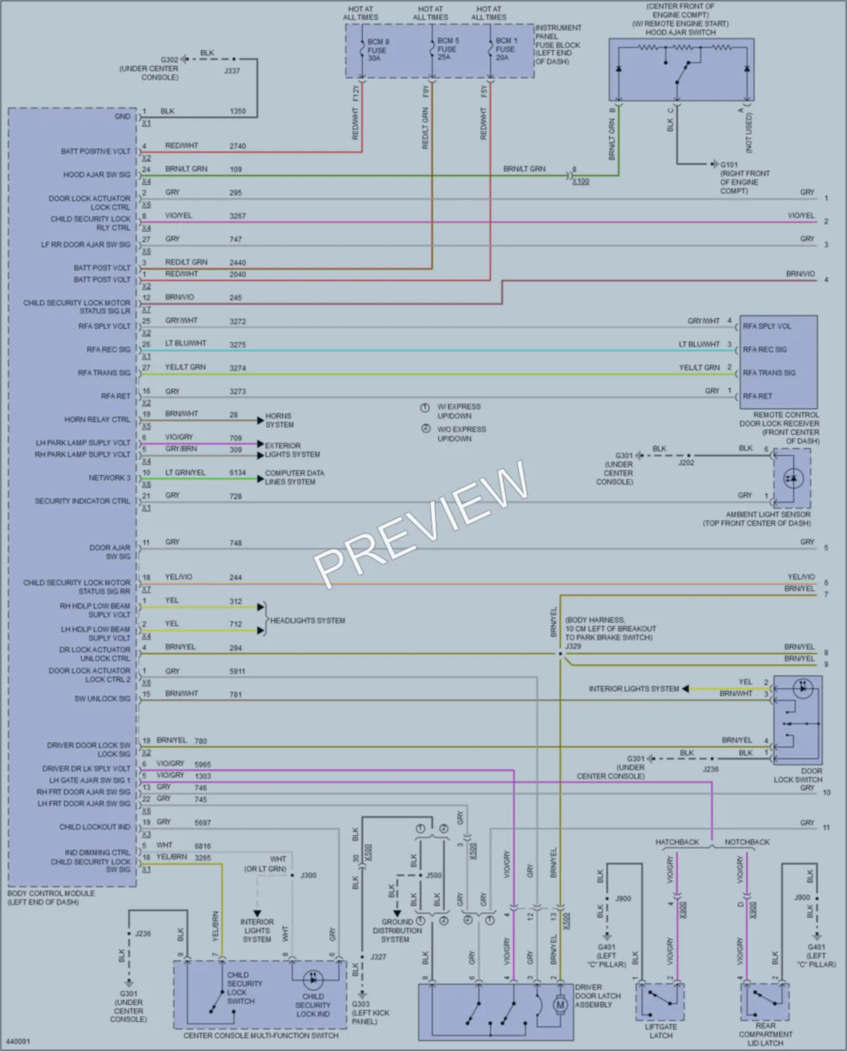 2015 Chevrolet Sonic Power Door Locks wiring diagram preview