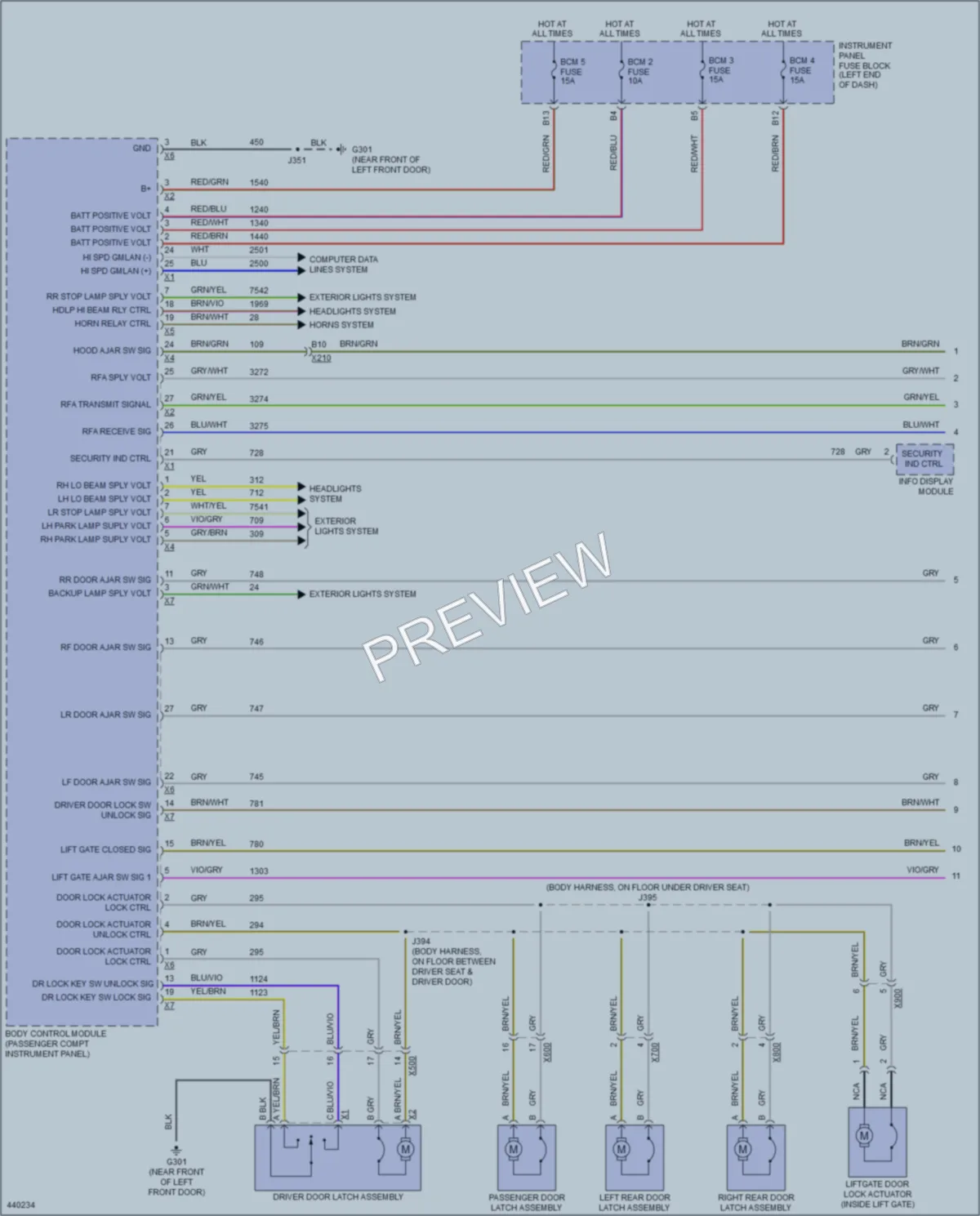 2015 Chevrolet Spark Anti Theft wiring diagram preview