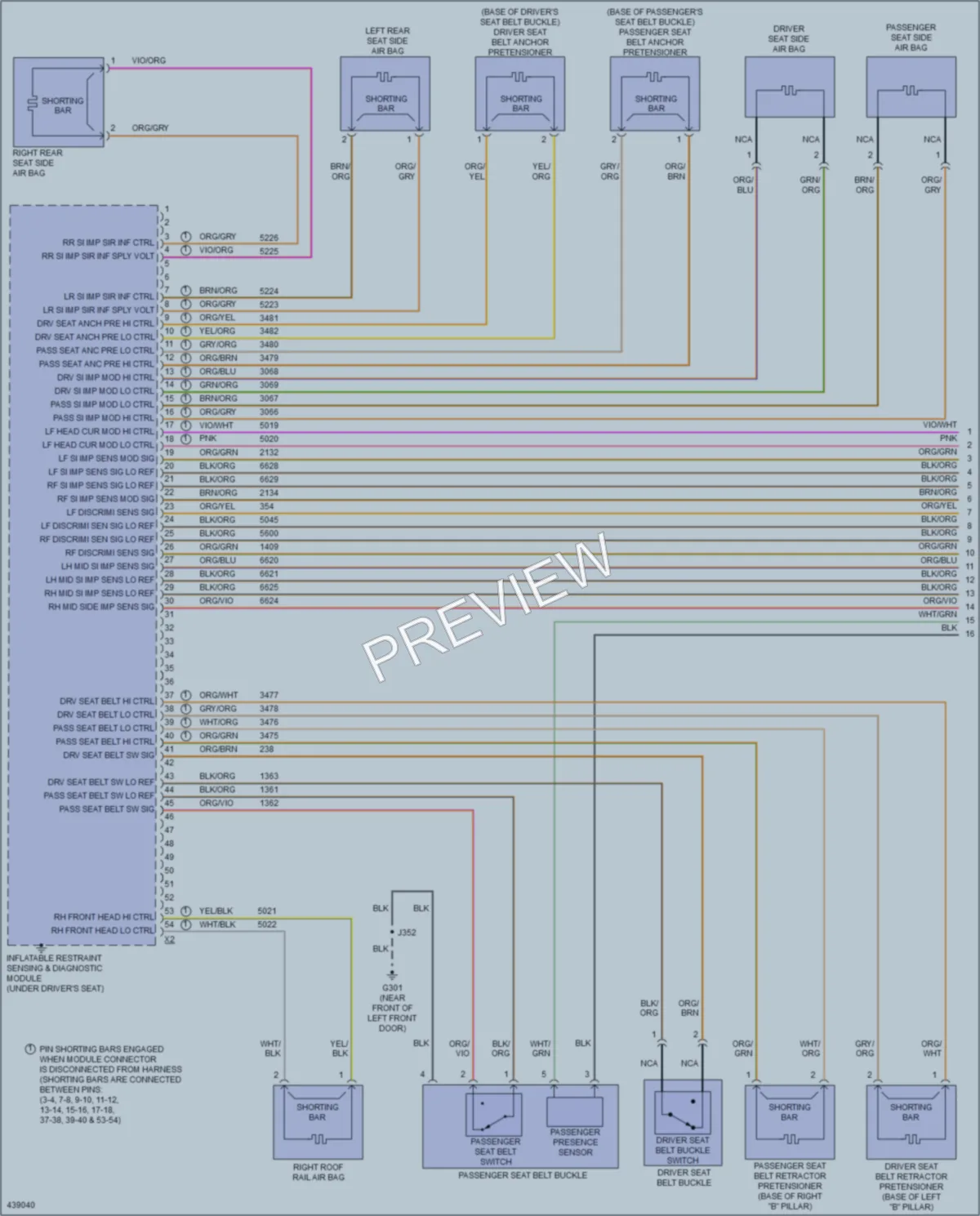 2015 Chevrolet Spark Supplemental Restraints wiring diagram preview