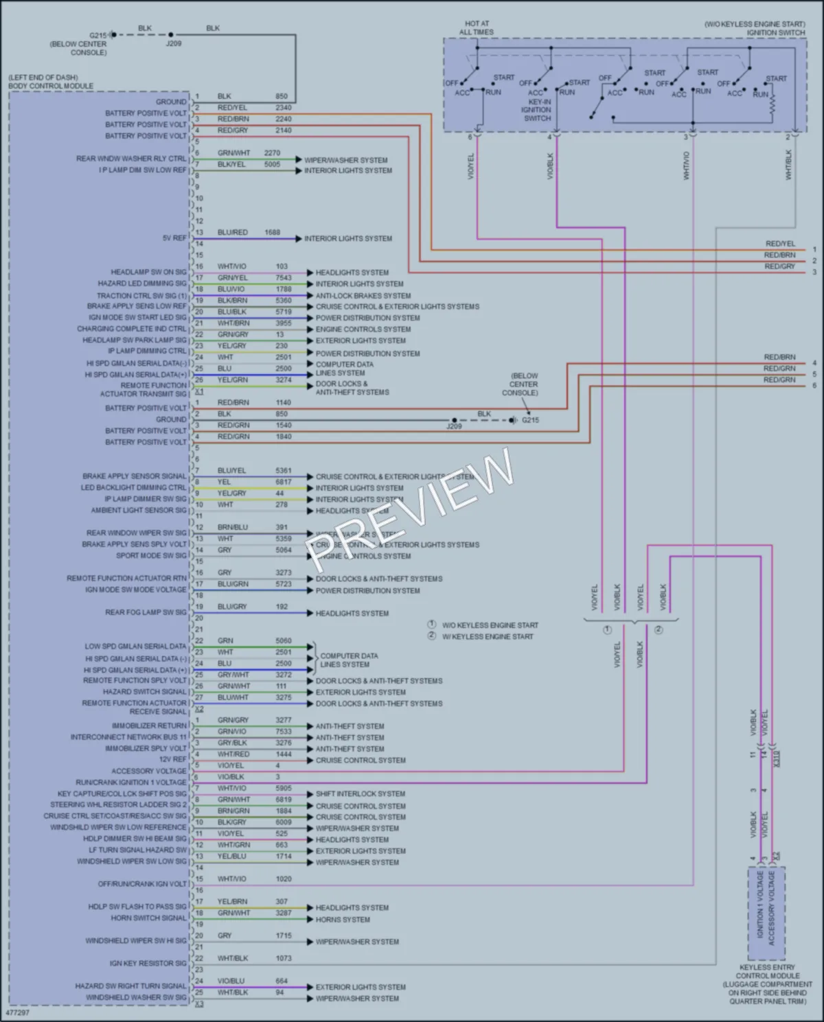 2015 Chevrolet SparkEV Body Control Modules wiring diagram preview