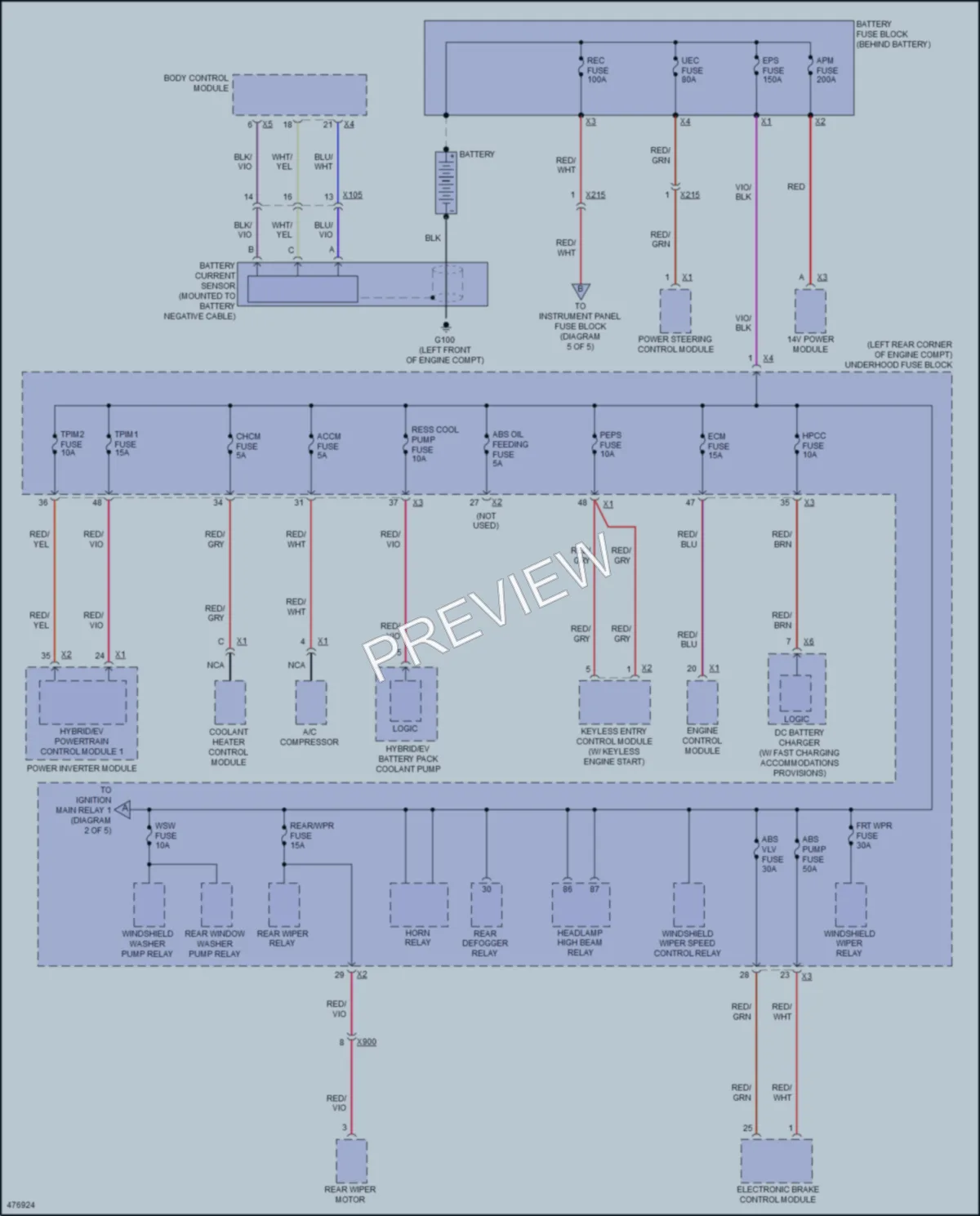 2015 Chevrolet SparkEV Power Distribution wiring diagram preview