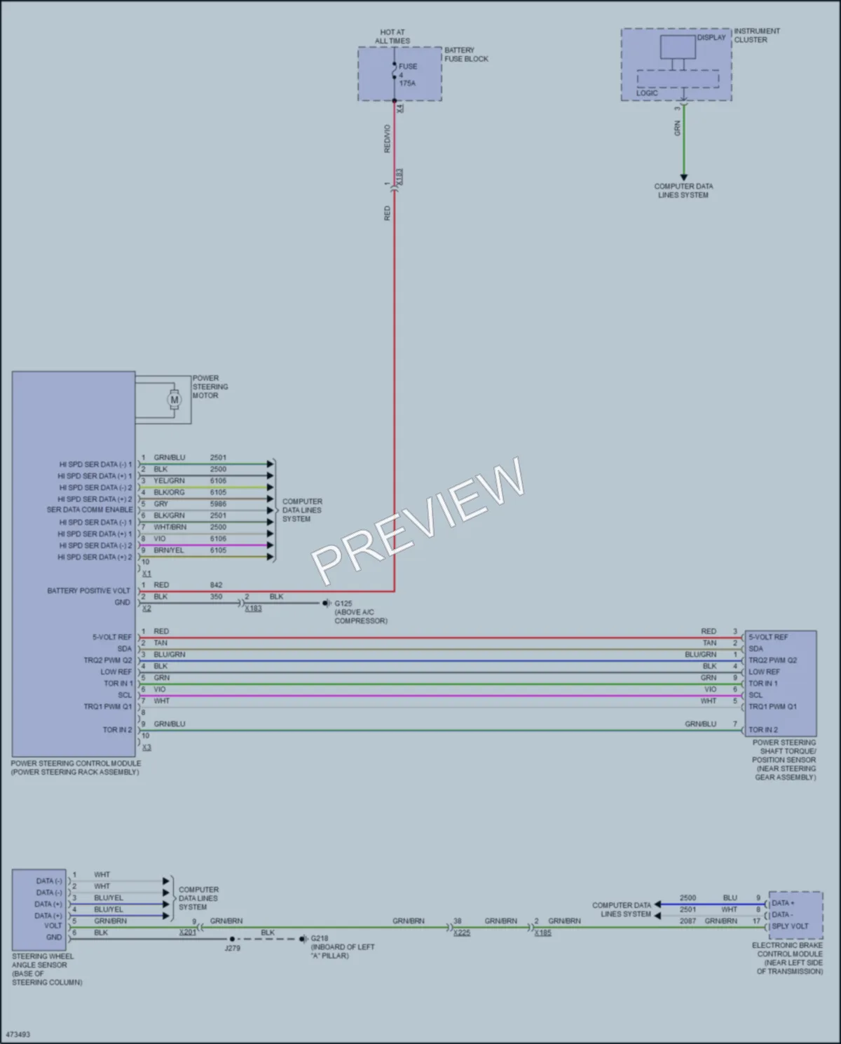 2015 Chevrolet Suburban Electronic Power Steering wiring diagram preview