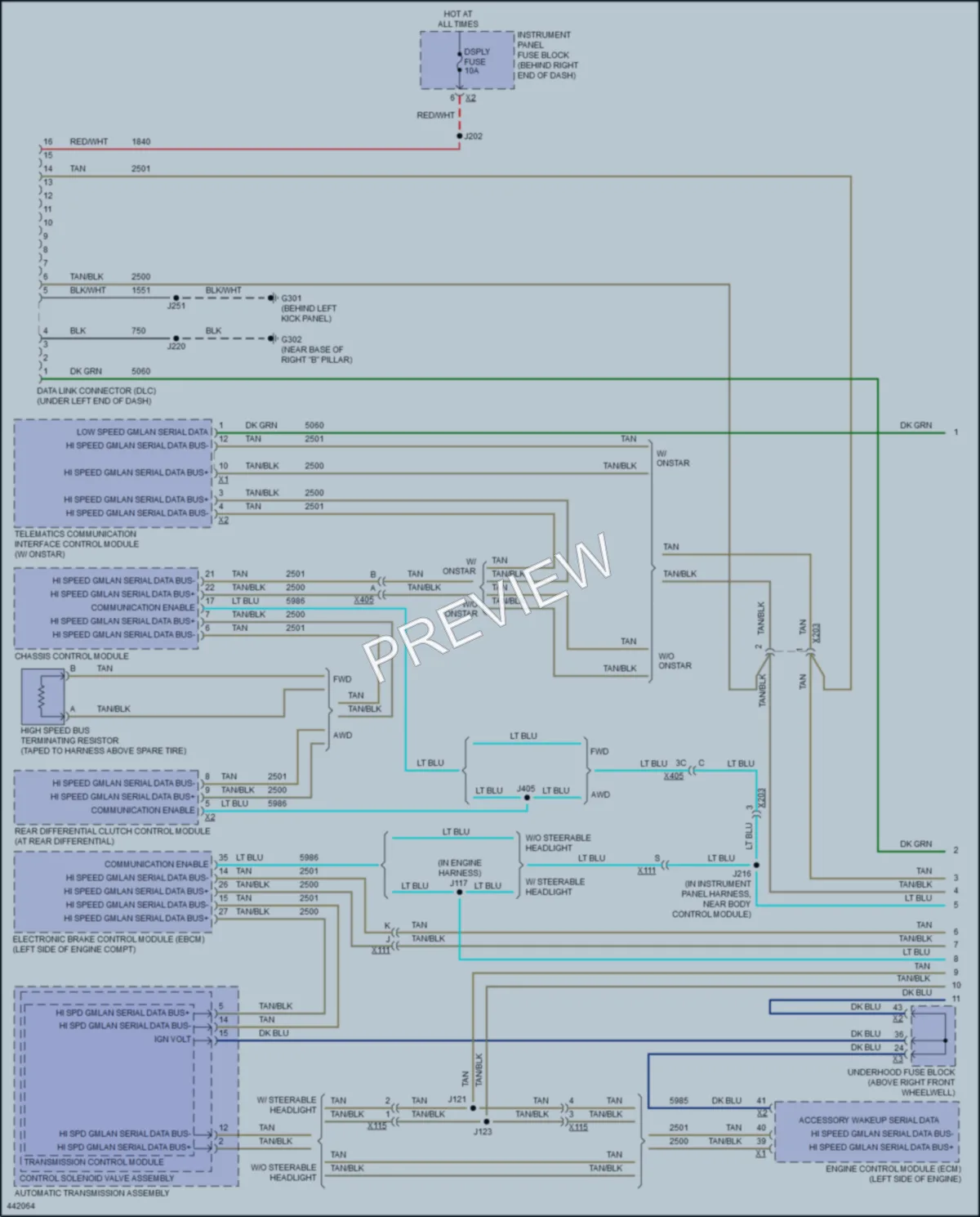 2015 Chevrolet Traverse Computer Data Lines wiring diagram preview