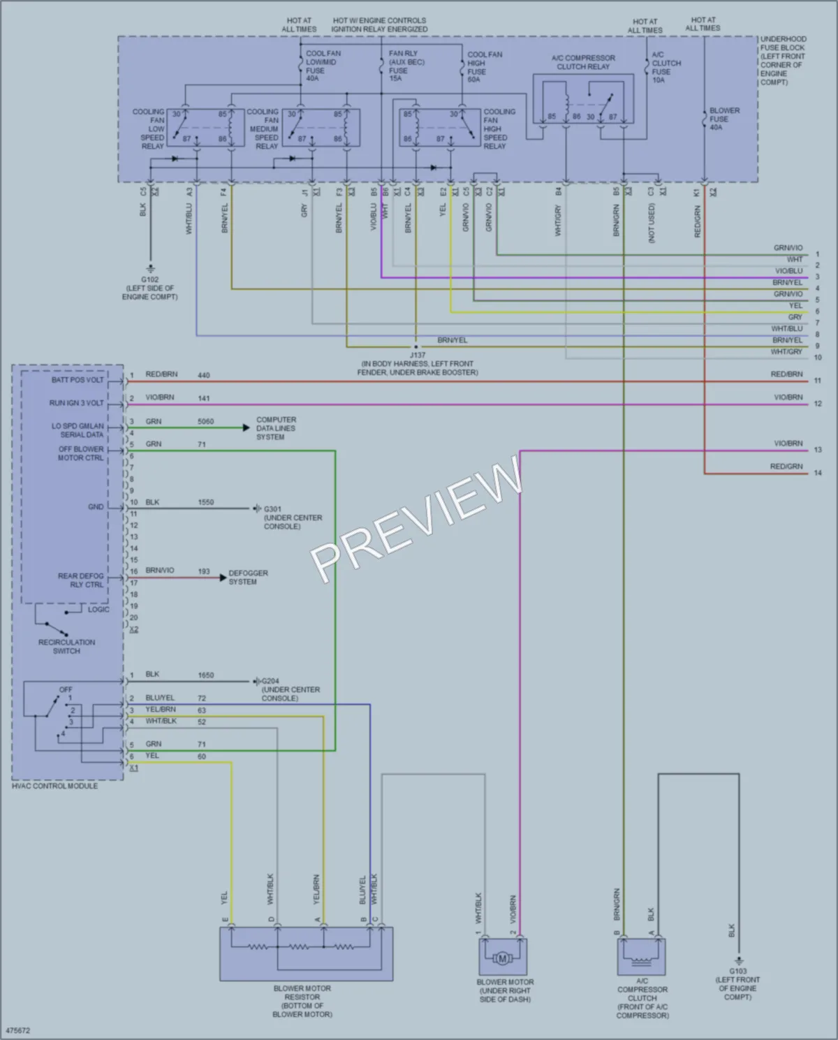 2015 Chevrolet Trax Air Conditioning wiring diagram preview