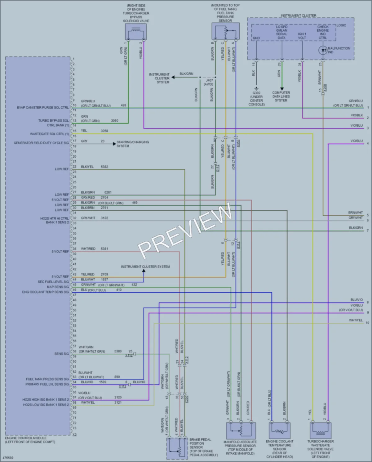 2015 Chevrolet Trax Engine Performance wiring diagram preview