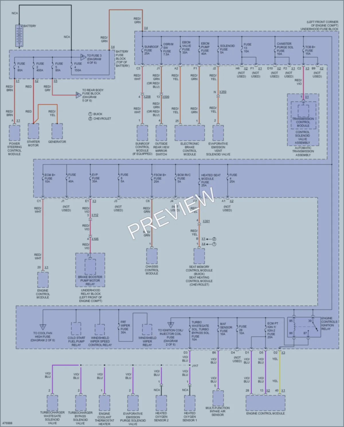 2015 Chevrolet Trax Power Distribution wiring diagram preview