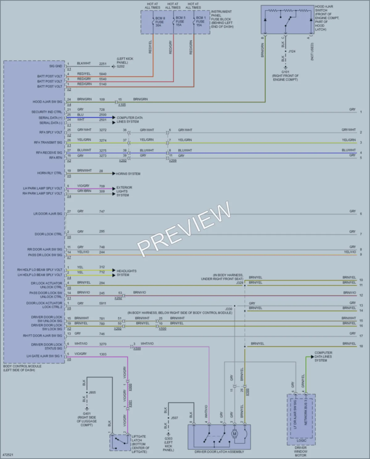 2015 Chevrolet Trax Power Door Locks wiring diagram preview