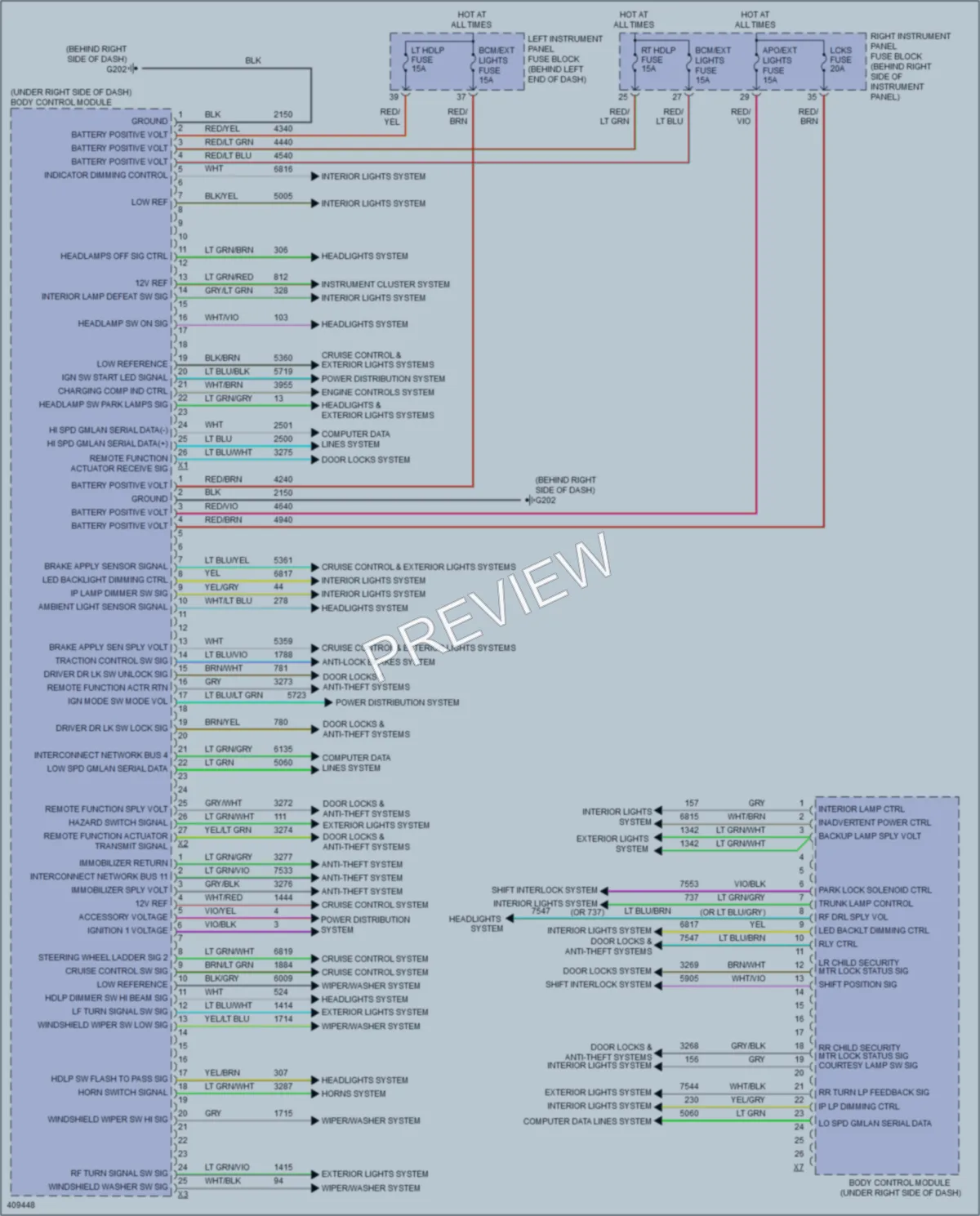 2015 Chevrolet Volt Body Control Modules wiring diagram preview