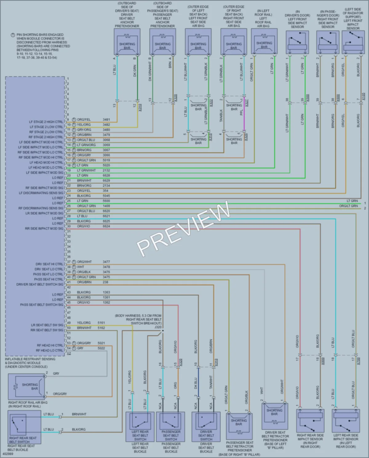 2015 Chevrolet Volt Supplemental Restraints wiring diagram preview