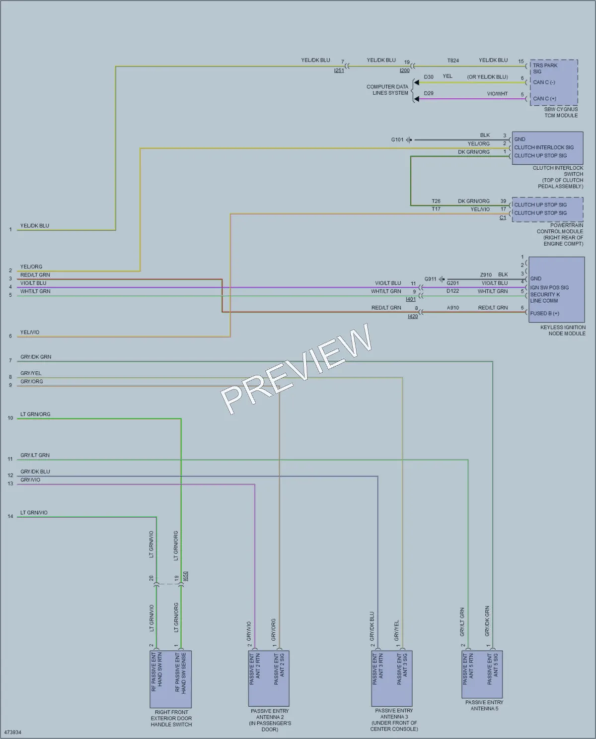 2015 Dodge Challenger Anti Theft wiring diagram preview