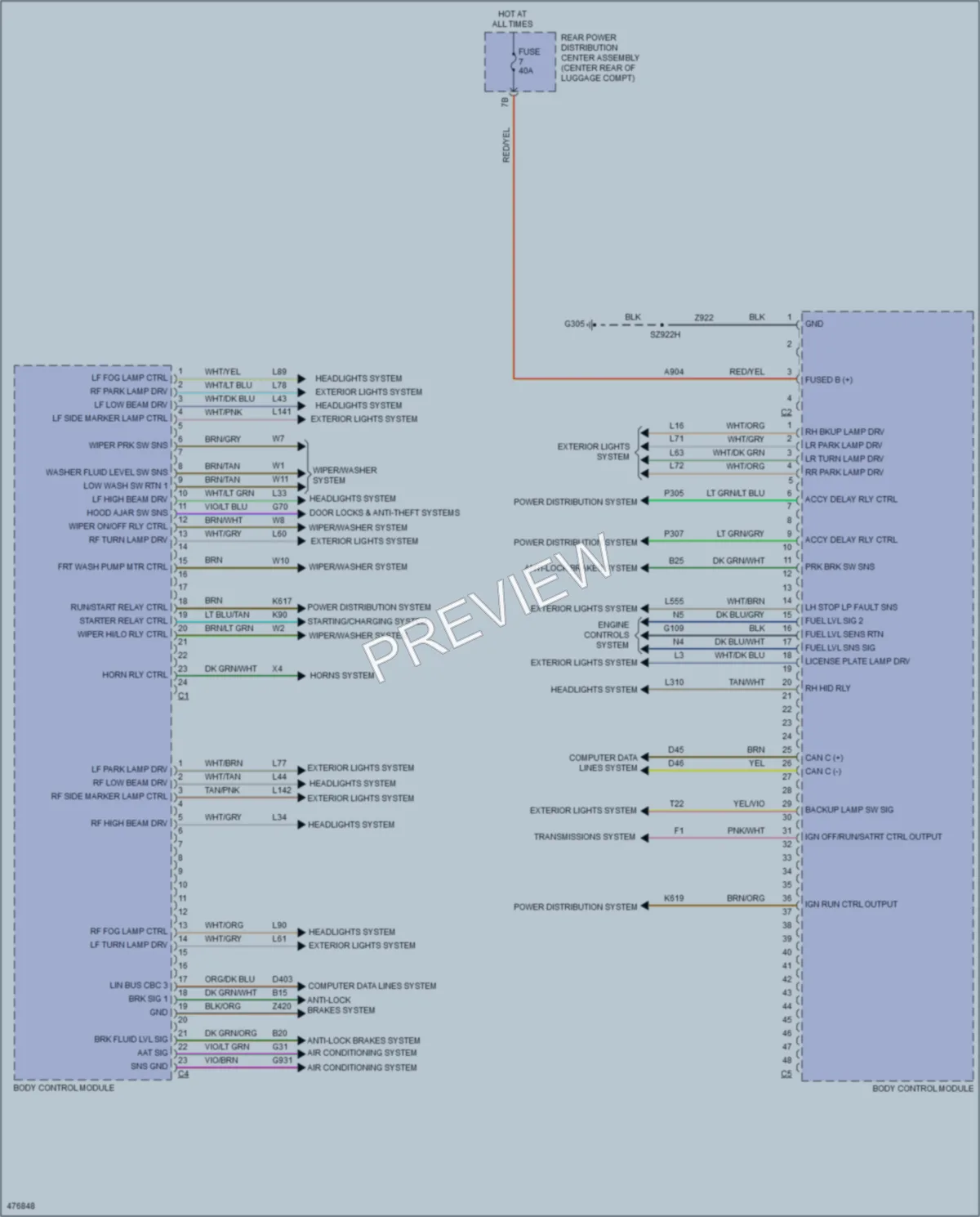 2015 Dodge Challenger Body Control Modules wiring diagram preview