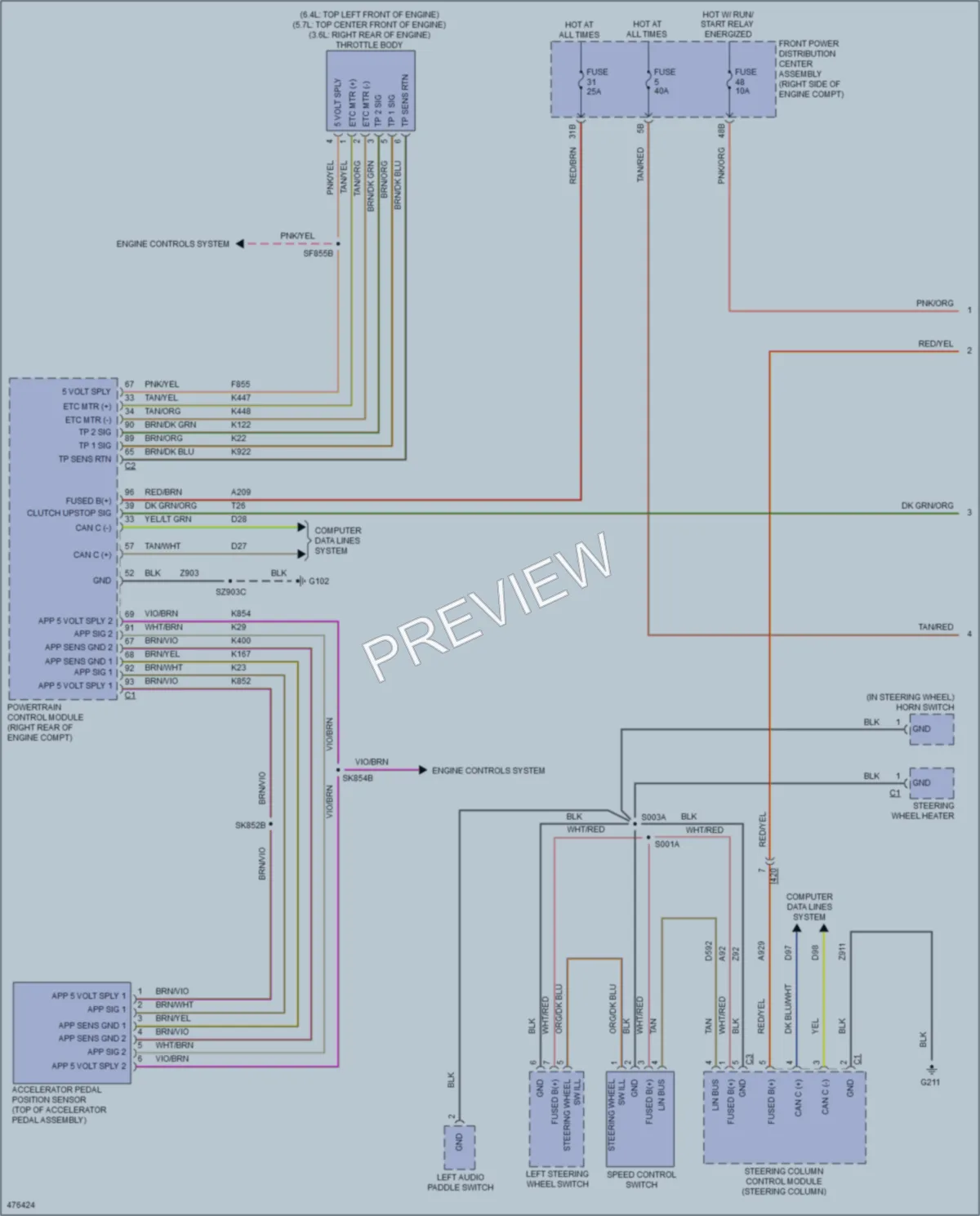 2015 Dodge Challenger Cruise Control wiring diagram preview